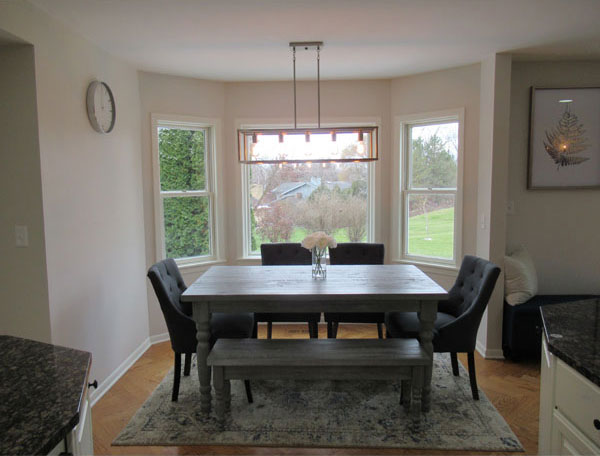 A large kitchen table